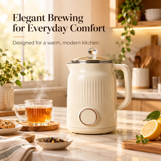 🌻 TRUPIEEL® VitaBrew 9-in-1 Smart Wellness Pot – Precision Heating, 24H Keep-Warm, Anti-Dry-Burn Safety & Multi-Mode Brewing for Herbal Tea, Soup, Congee, Milk and Everyday Nourishment