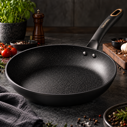 🍳 TRUPIEEL® SearVanta Pro Non-Stick Frying Pan – Smoke-Reducing Scratch-Resistant Cookware with Rapid Even Heating, High-Temperature Durability & Cool-Touch Handle for Frying, Stir-Frying and Searing