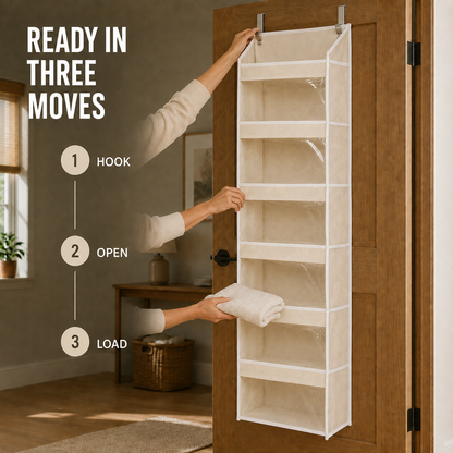 🔥 TODAY’S SPECIAL OFFER | Healrize® Over the Door Organizer with Pockets for Bedroom, Bathroom, Nursery & Closet Storage🎁