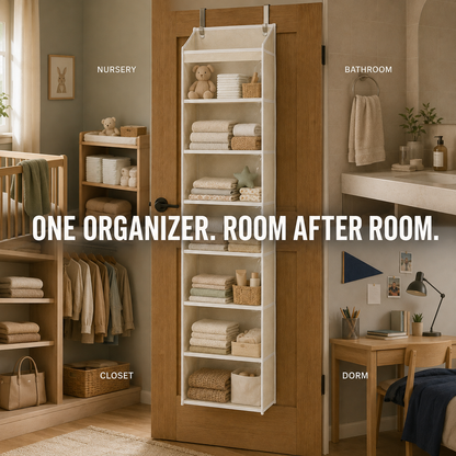 🔥 TODAY’S SPECIAL OFFER | Healrize® Over the Door Organizer with Pockets for Bedroom, Bathroom, Nursery & Closet Storage🎁