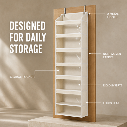 🔥 TODAY’S SPECIAL OFFER | Healrize® Over the Door Organizer with Pockets for Bedroom, Bathroom, Nursery & Closet Storage🎁