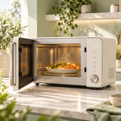 🥘 TRUPIEEL® WaveCraft Pro Smart Microwave Oven – 360° Even Heating, Adjustable Power Levels, One-Touch Quick Reheat, Easy-Clean Interior, Quiet Operation & Family-Friendly Everyday Cooking
